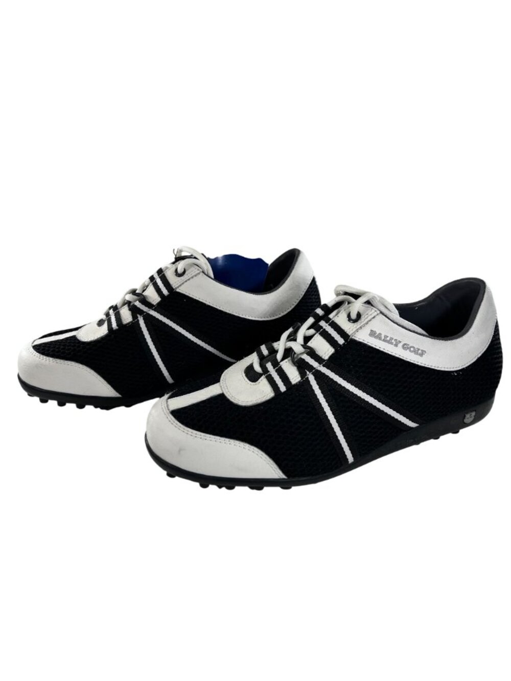 NWT Bally Golf Fuerte Womens Shoes 7.5 Black White Mesh Leather Lace Swiss EU38 - Picture 9 of 16